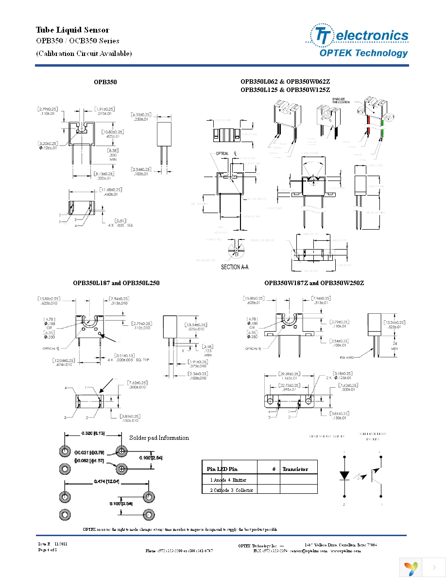 OPB350W125Z Page 4