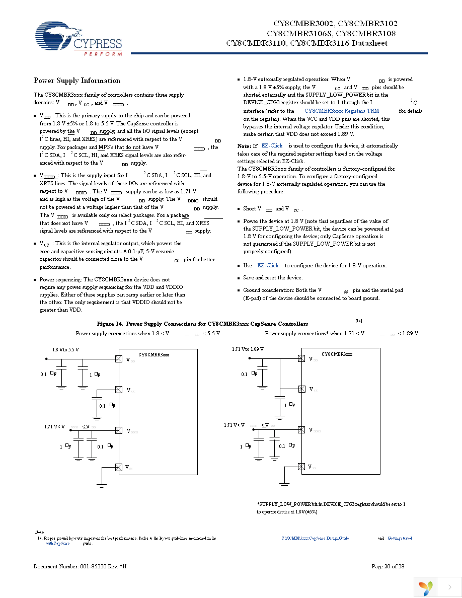 CY8CMBR3102-SX1I Page 20