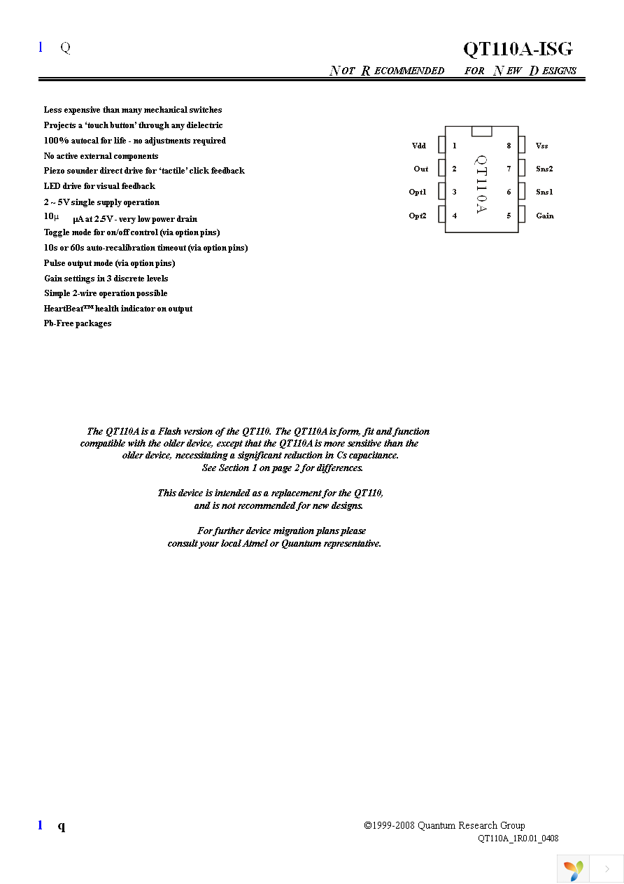 QT110A-ISG Page 1