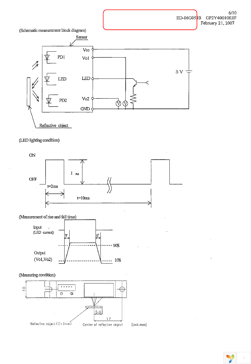 GP2Y40010K0F Page 8