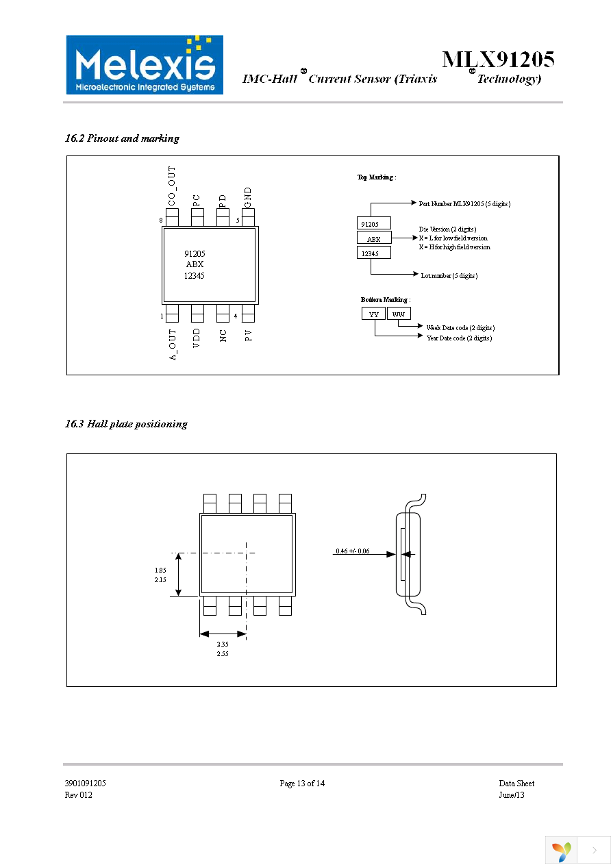 MLX91205KDC-AAL-003-TU Page 13