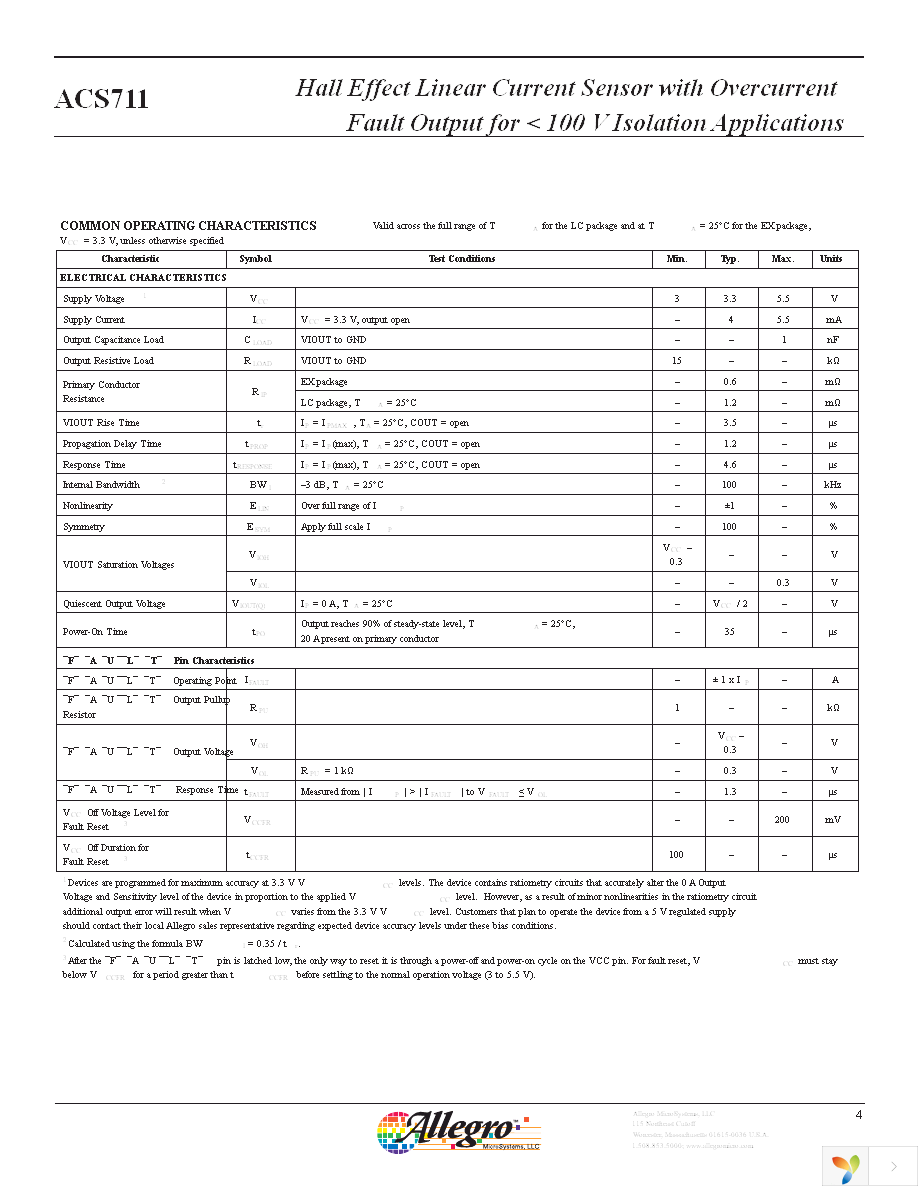 ACS711KLCTR-25AB-T Page 4