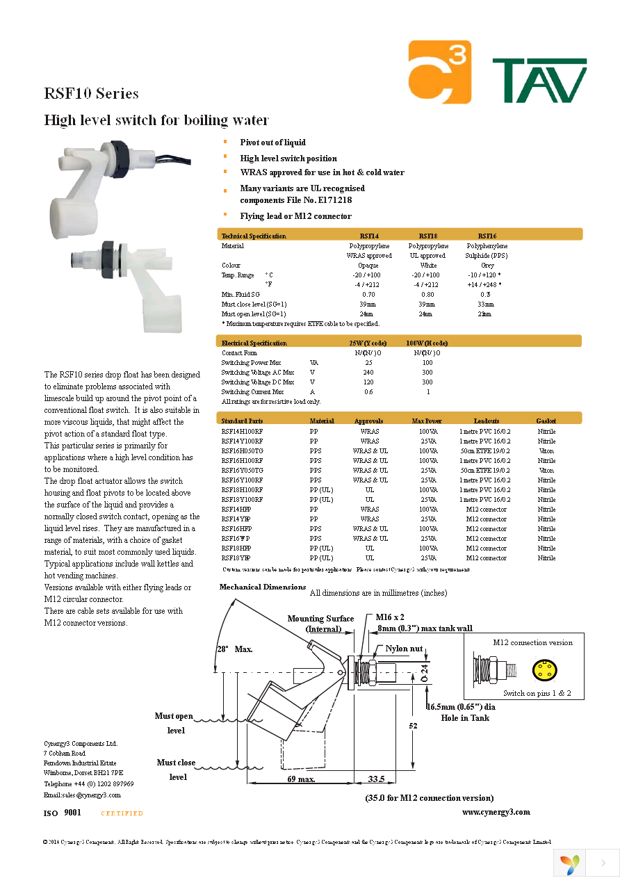 RSF16H050TG Page 1