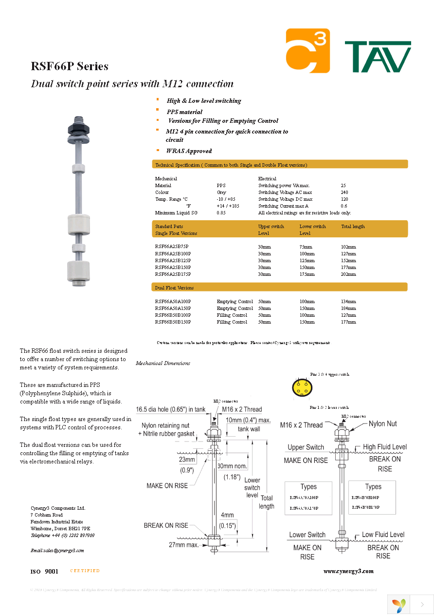 RSF66B50B100P Page 1