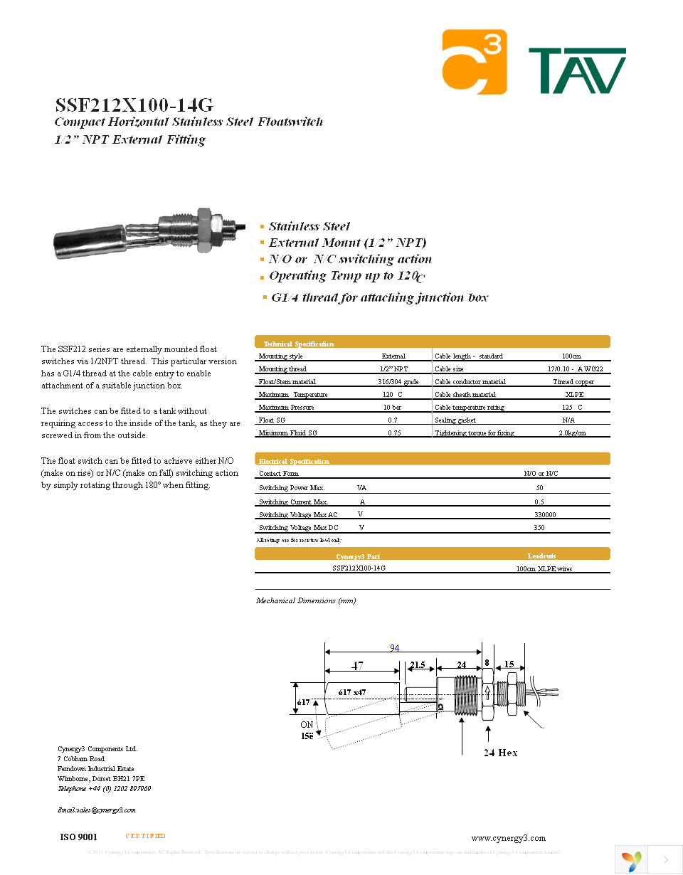 SSF212X100-14G Page 1