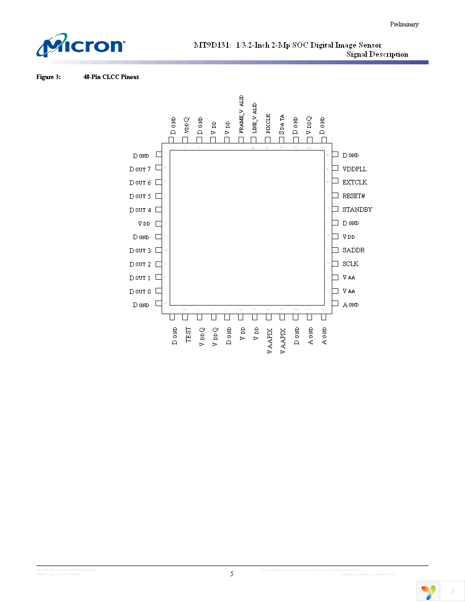 MT9D131C12STC Page 5