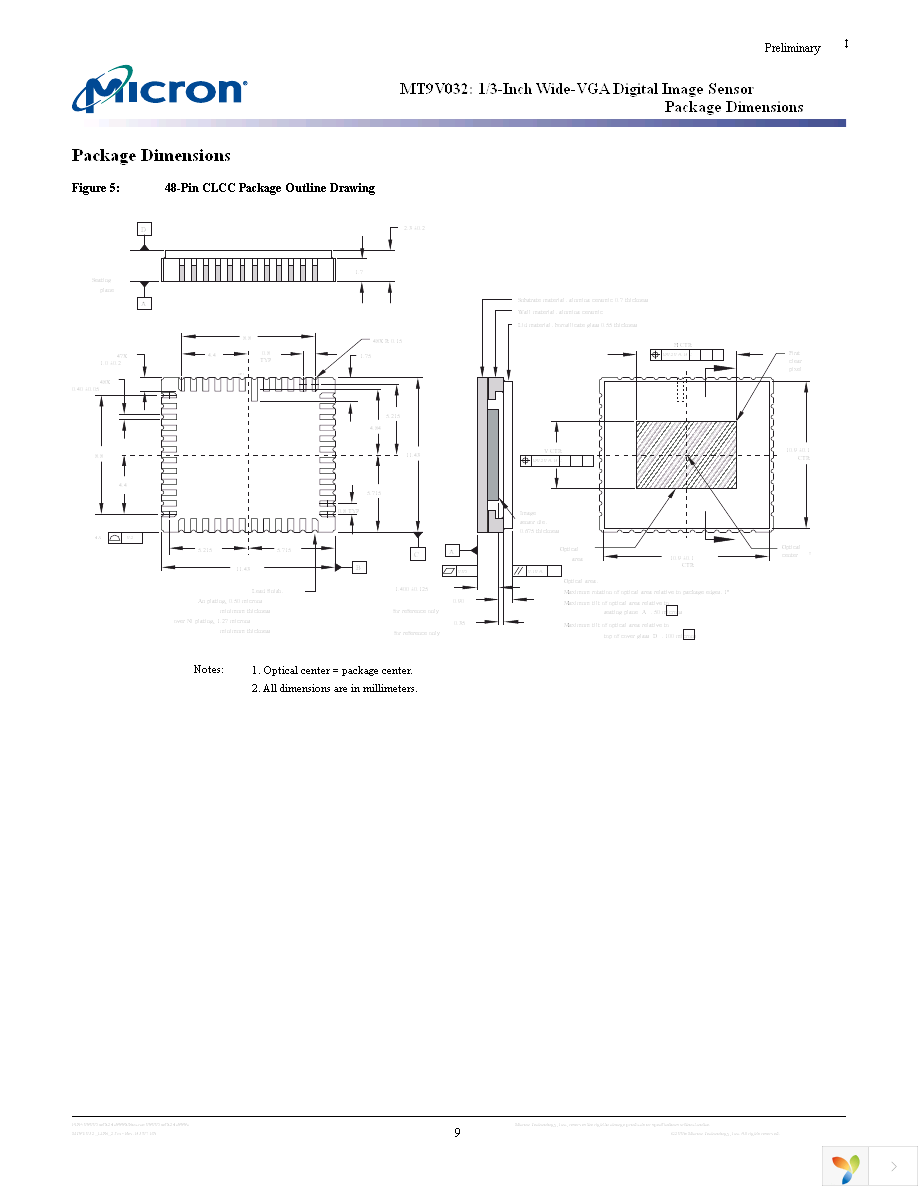 MT9V032C12STC Page 9