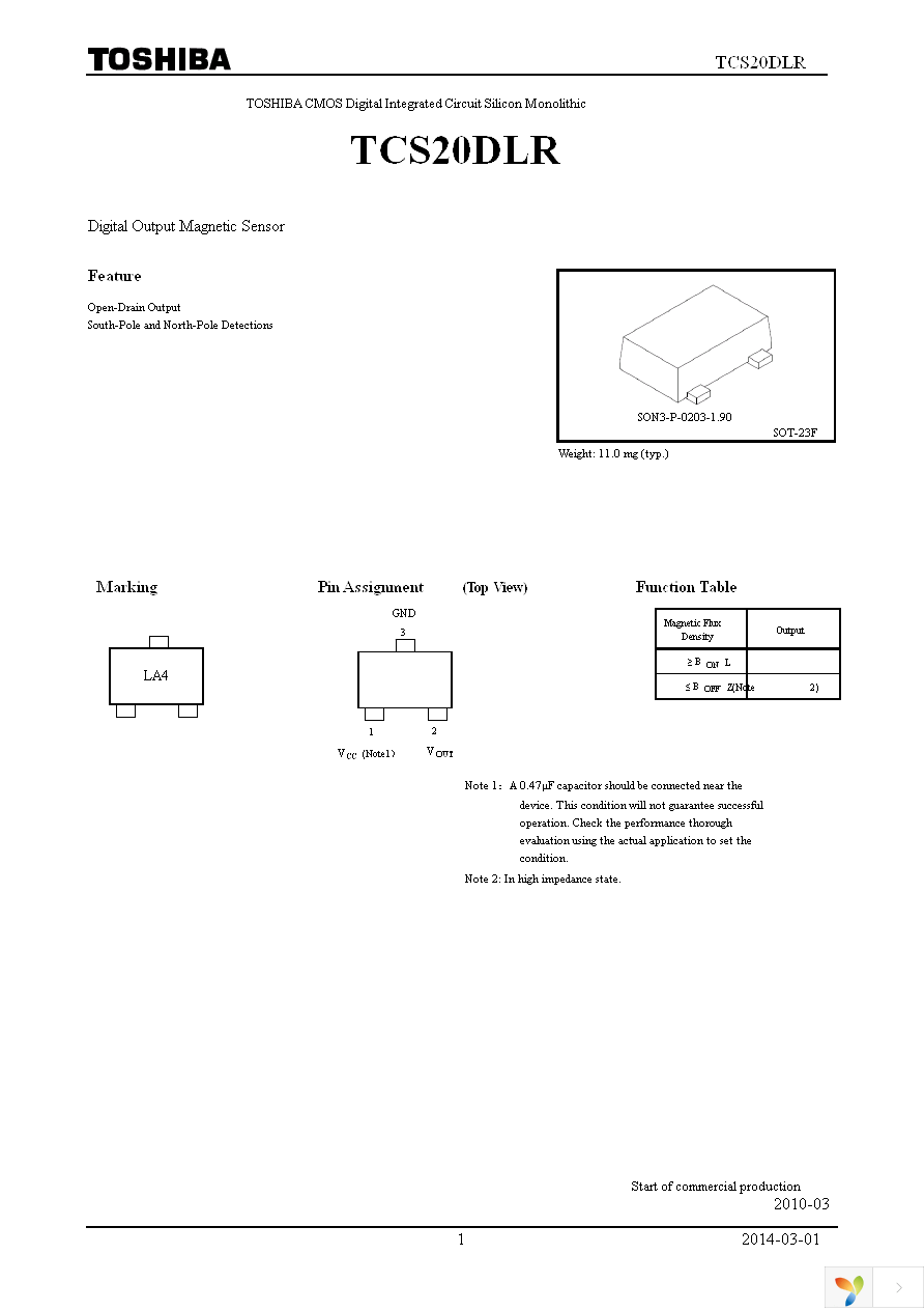 TCS20DLR,LF(T Page 1