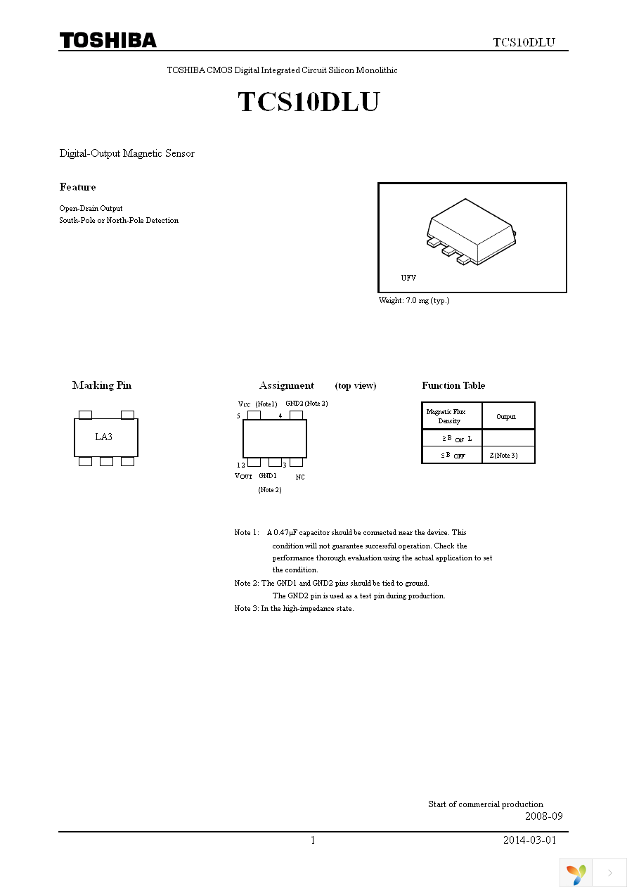 TCS10DLU(TE85L,F) Page 1