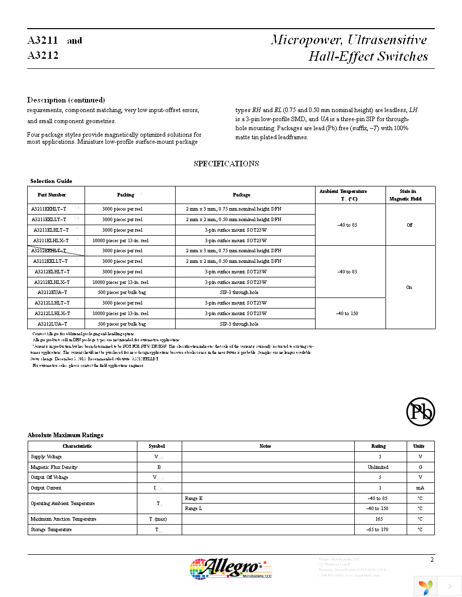 A3212ELHLT-T Page 2