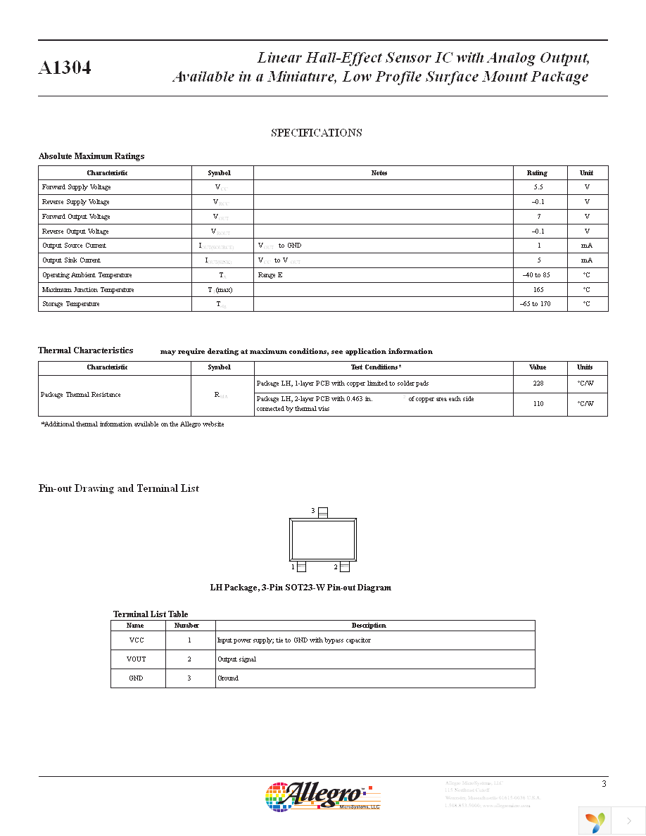 A1304ELHLX-T Page 3