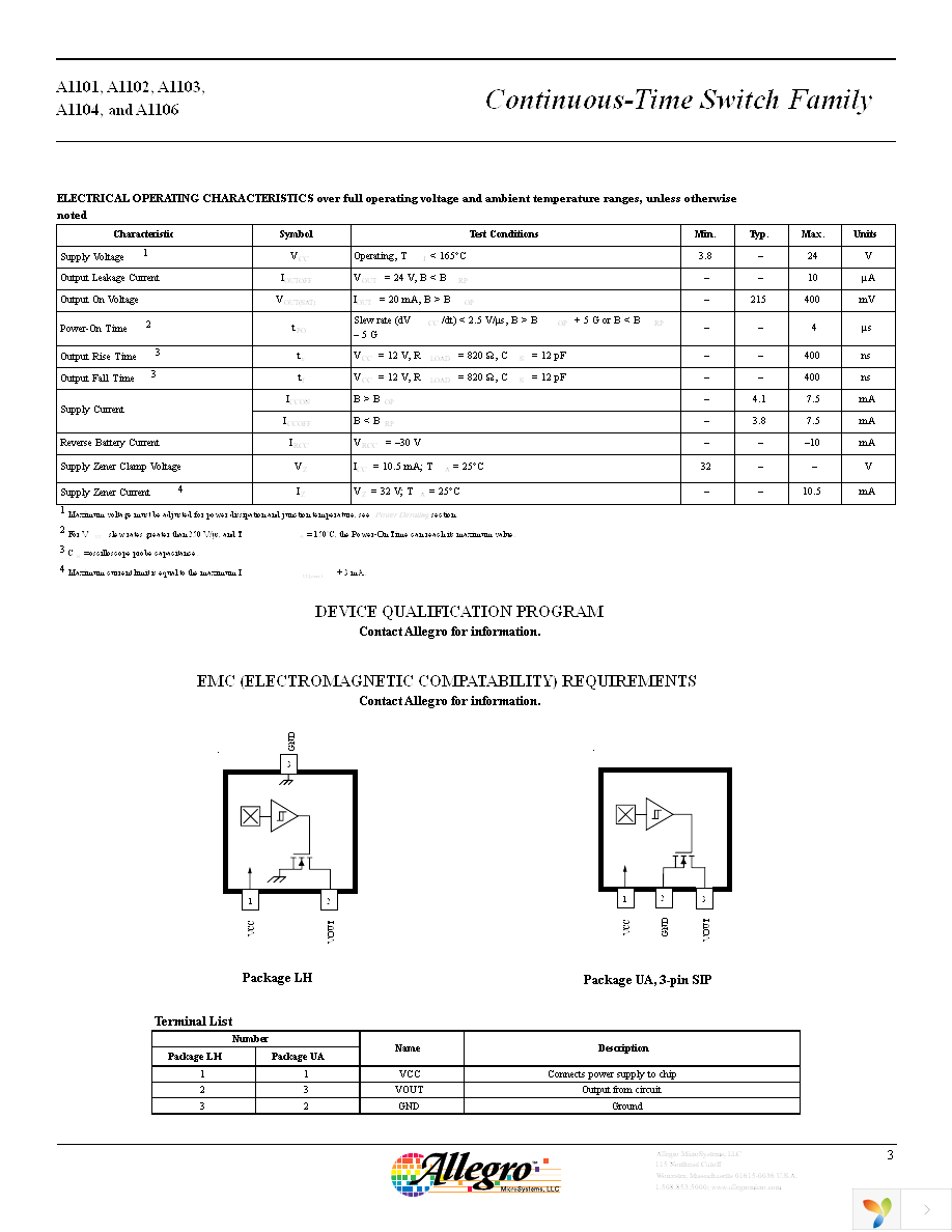 A1106LLHLT-T Page 3