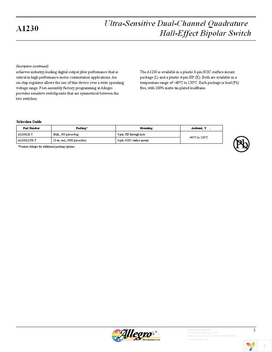 A1230LLTR-T Page 2