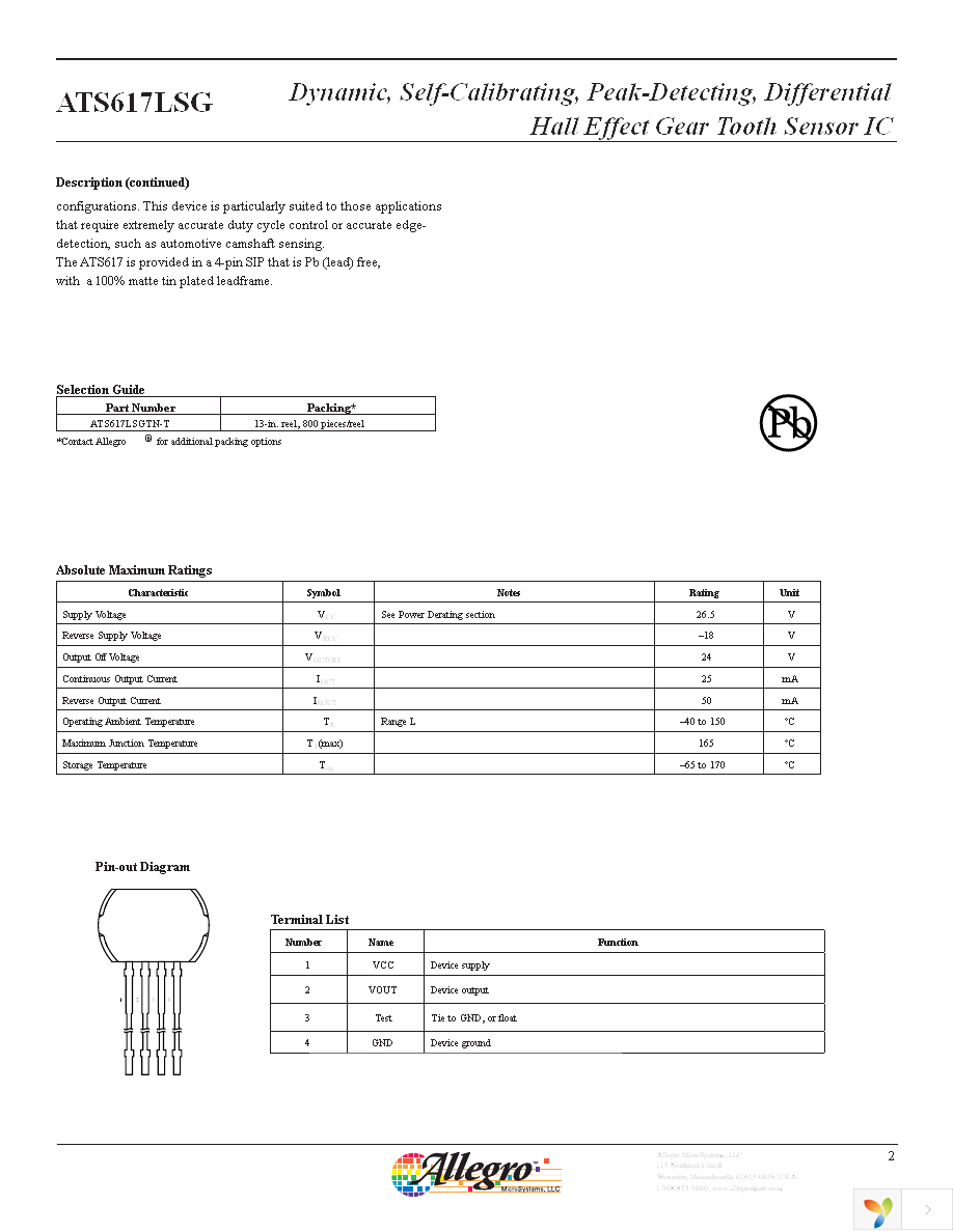 ATS617LSGTN-T Page 2