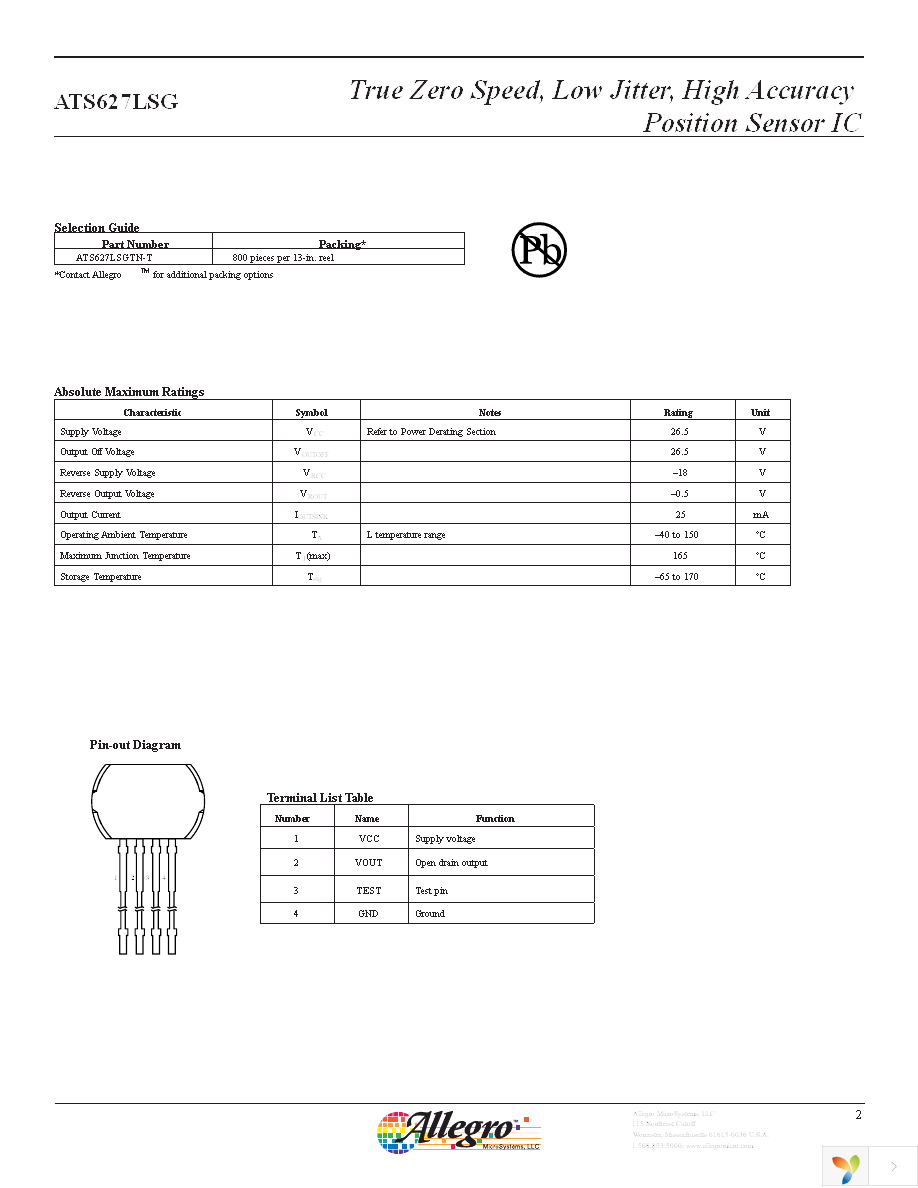 ATS627LSGTN-T Page 2