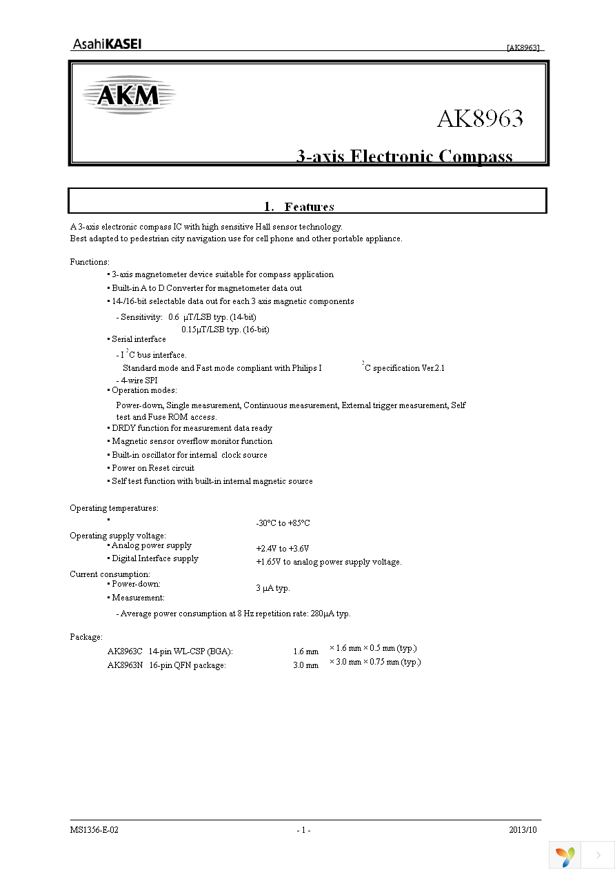 AK8963N Page 1