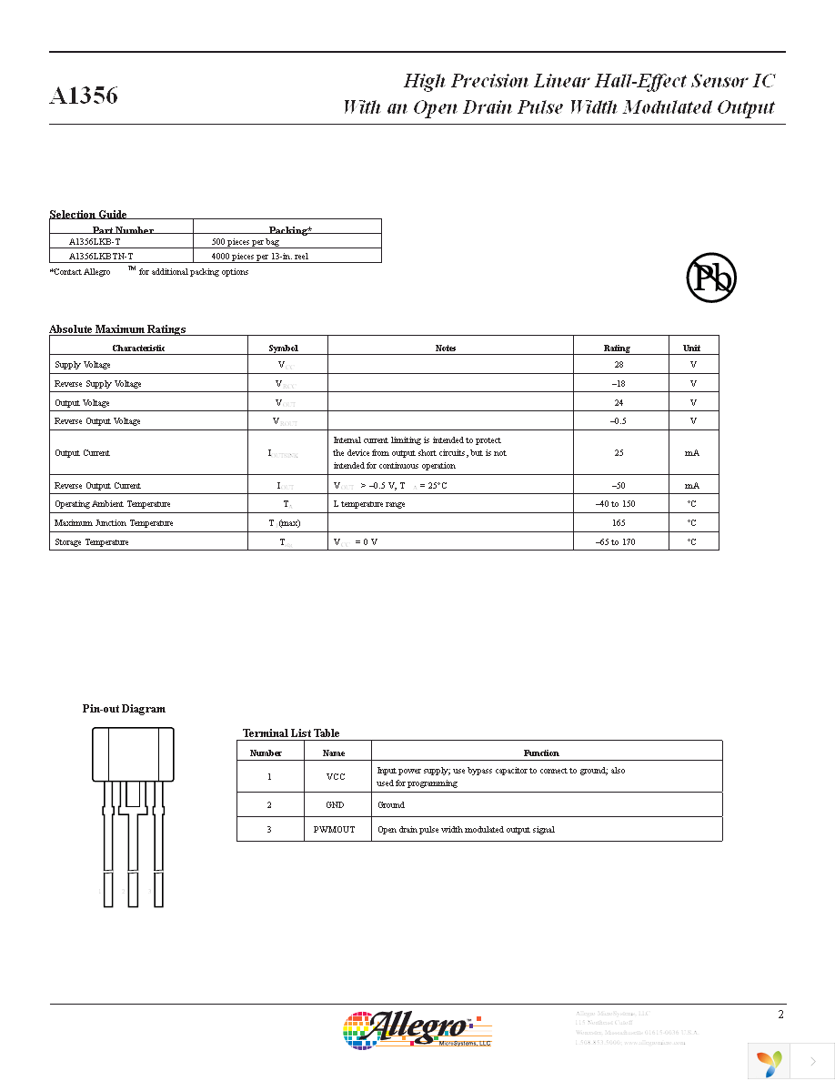 A1356LKB-T Page 2