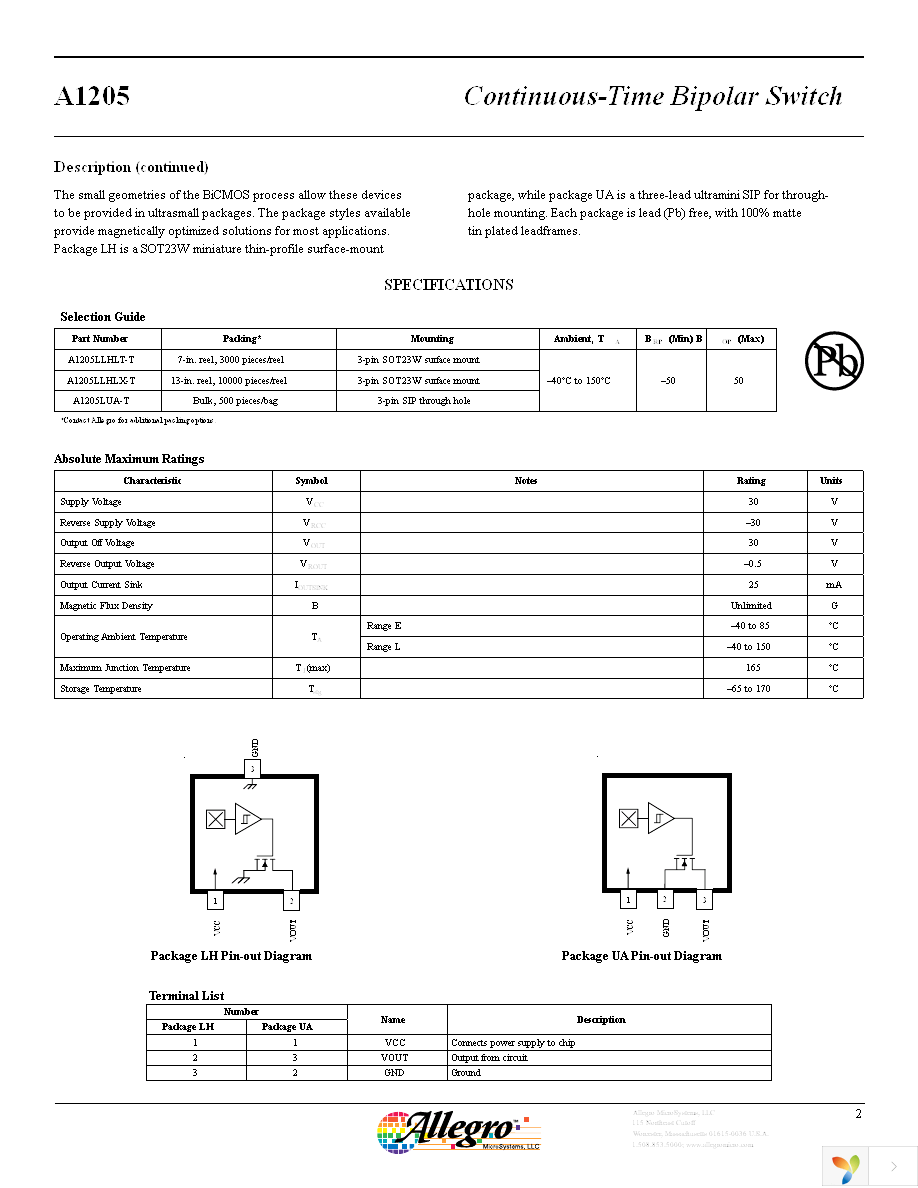 A1205LUA-T Page 2