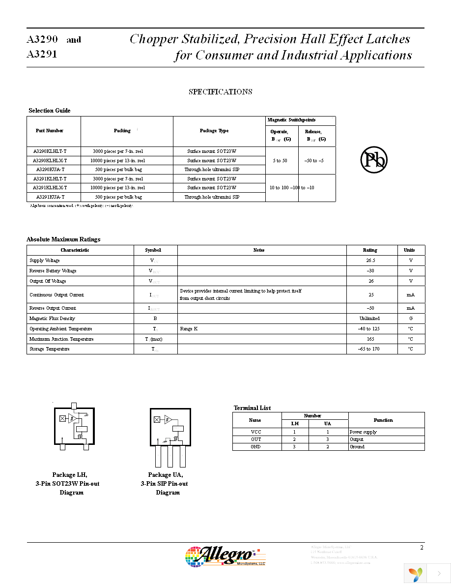 A3291KLHLX-T Page 2