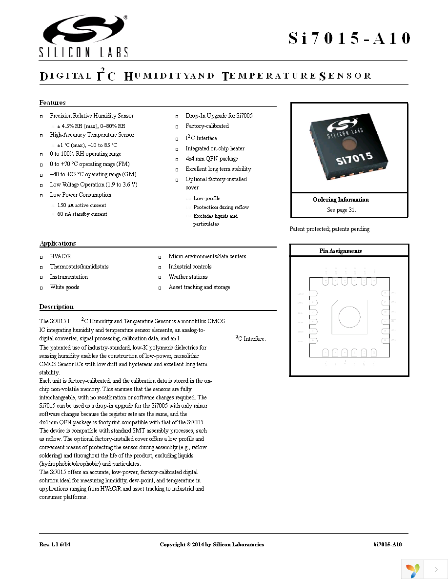 SI7015-A10-GMR Page 1