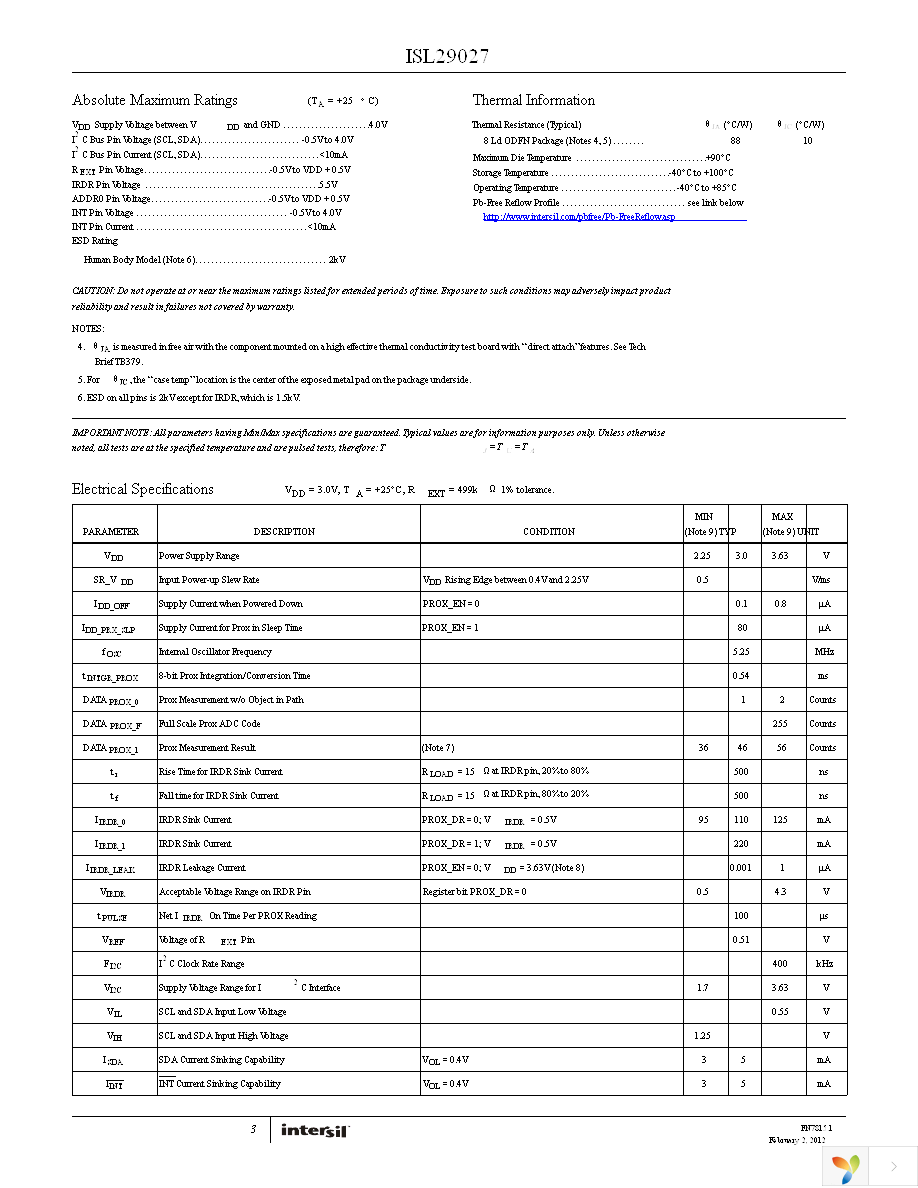 ISL29027IROZ-T7 Page 3