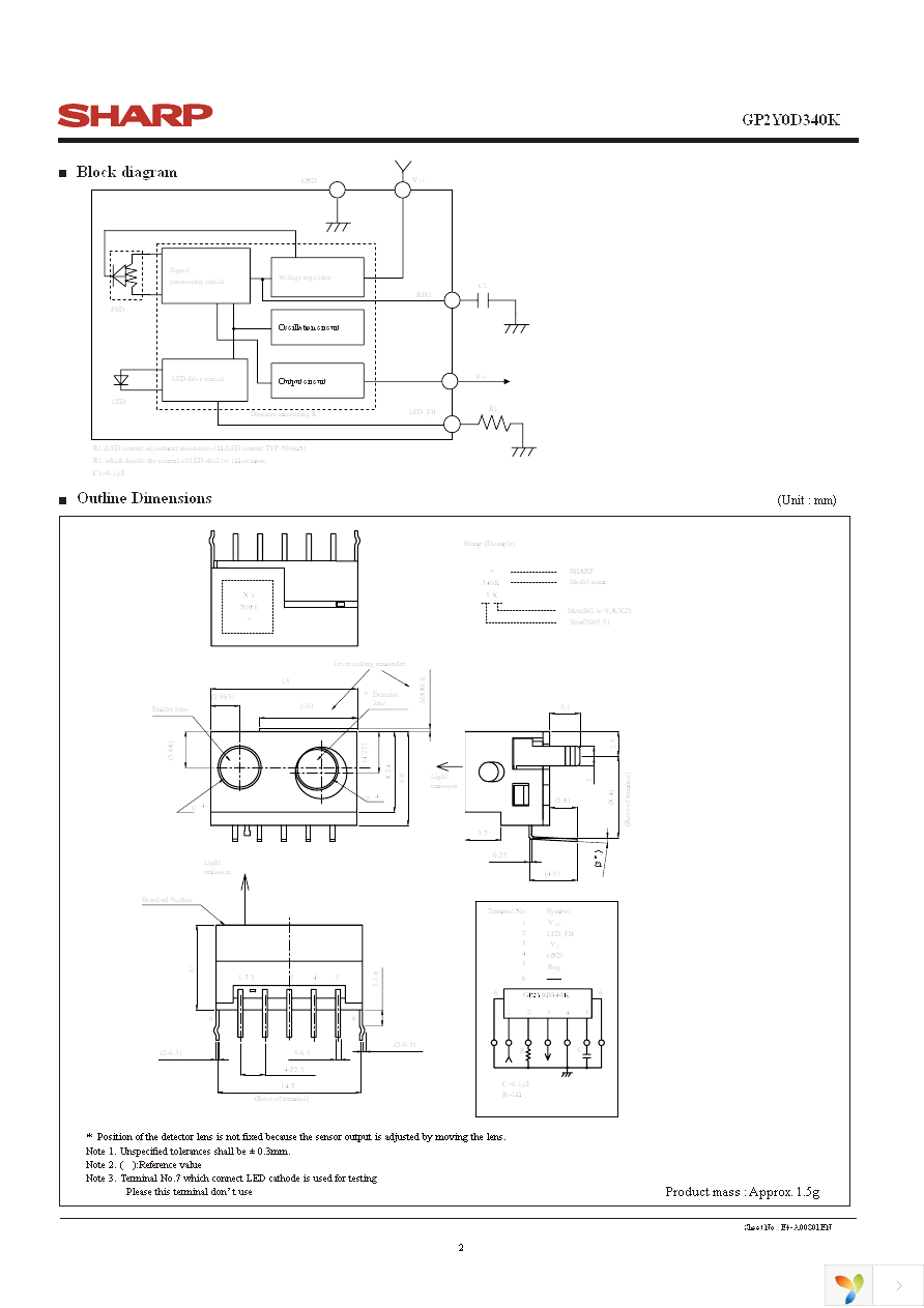 GP2Y0D340K Page 2