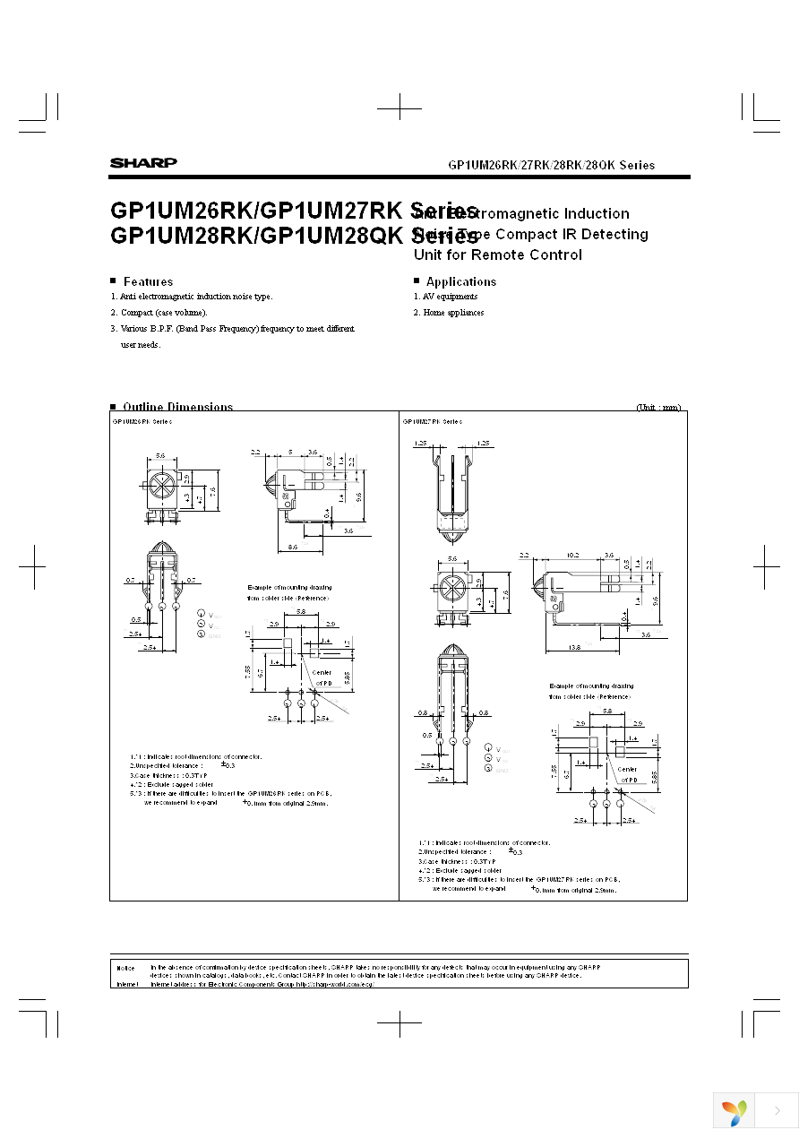 GP1UM26RK00F Page 1