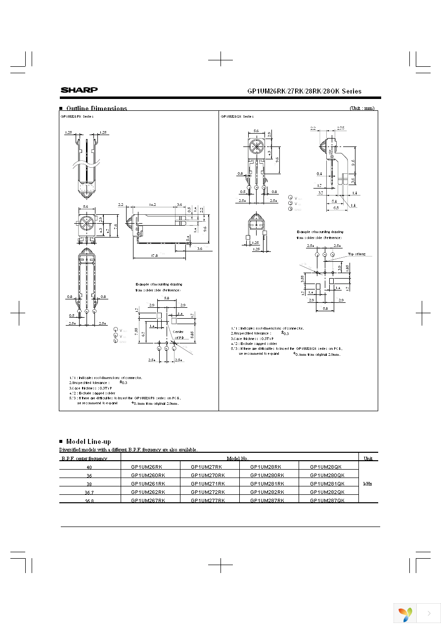 GP1UM26RK00F Page 2