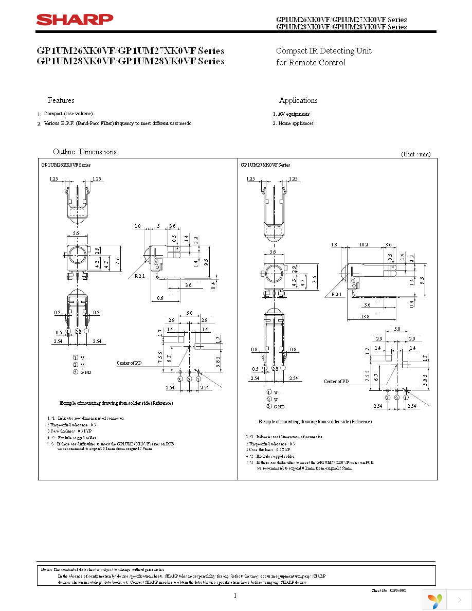 GP1UM272RKVF Page 1