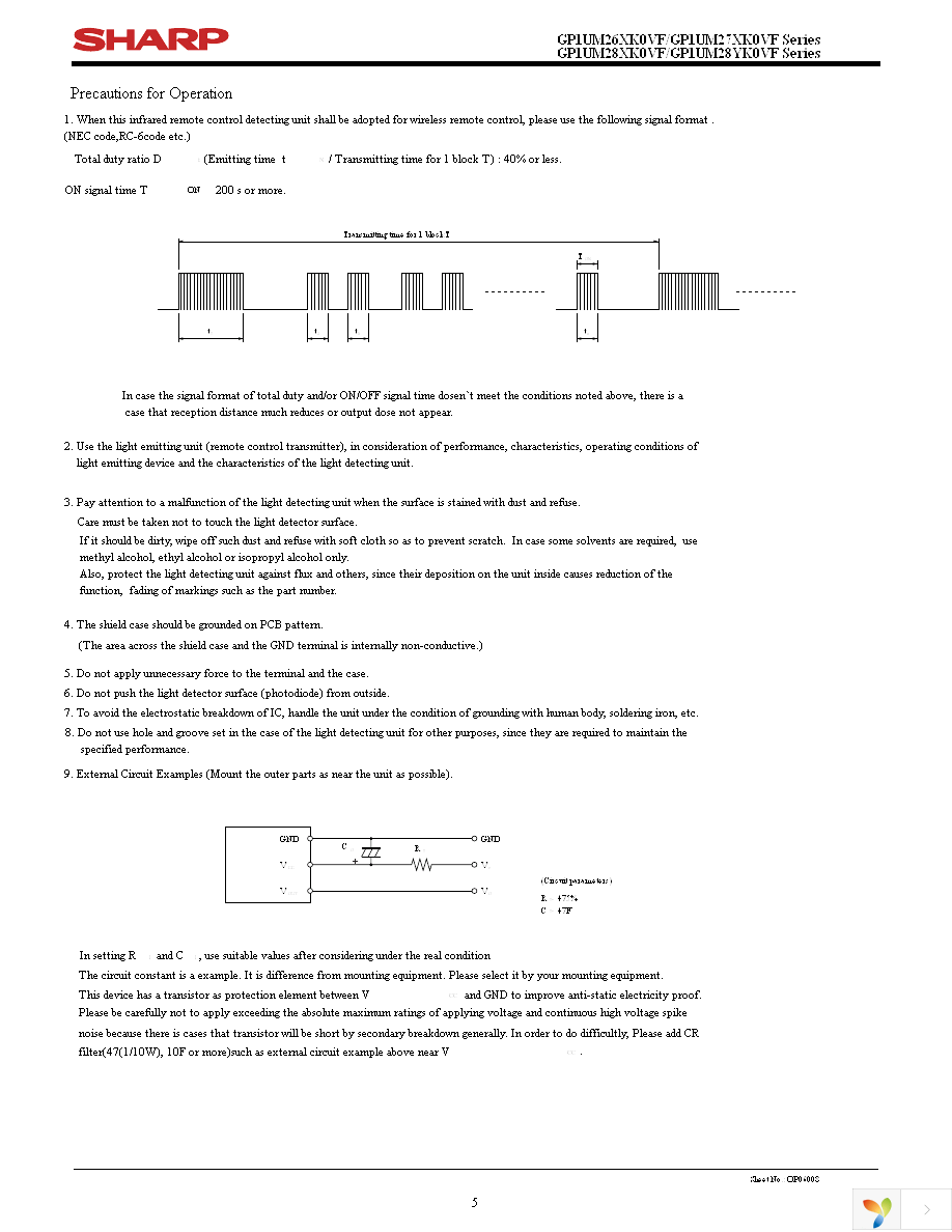 GP1UM272RKVF Page 5