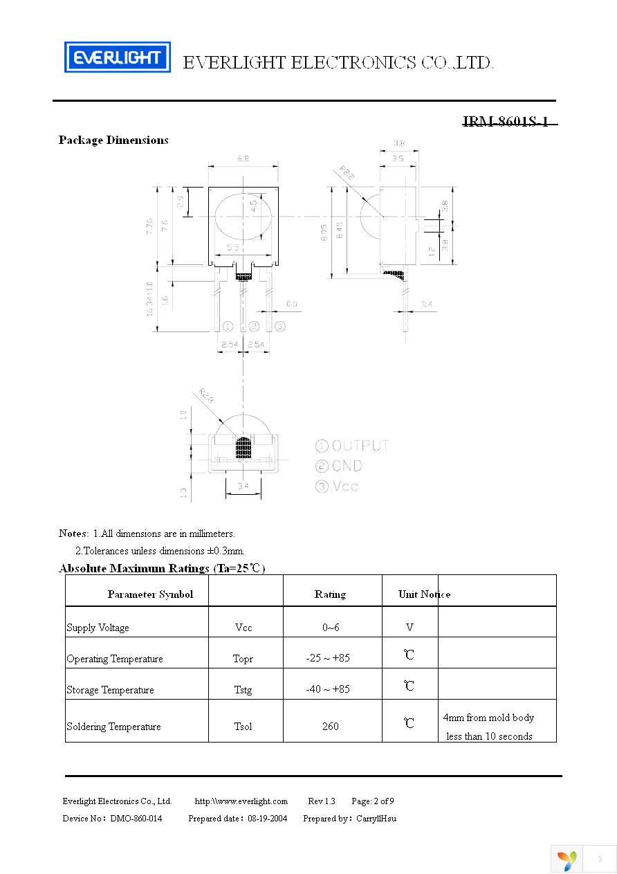 IRM-8601S-1 Page 2