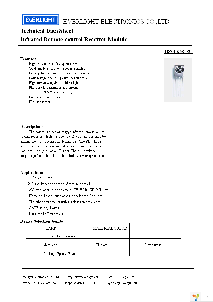 IRM-8881S Page 1