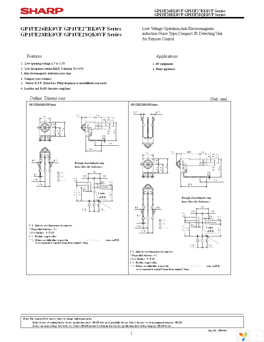 GP1UE263RKVF Page 1