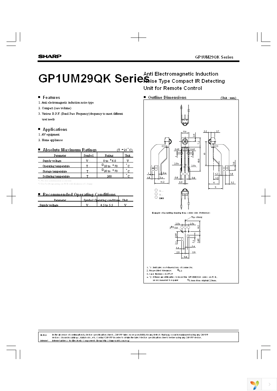 GP1UM290QK0F Page 1