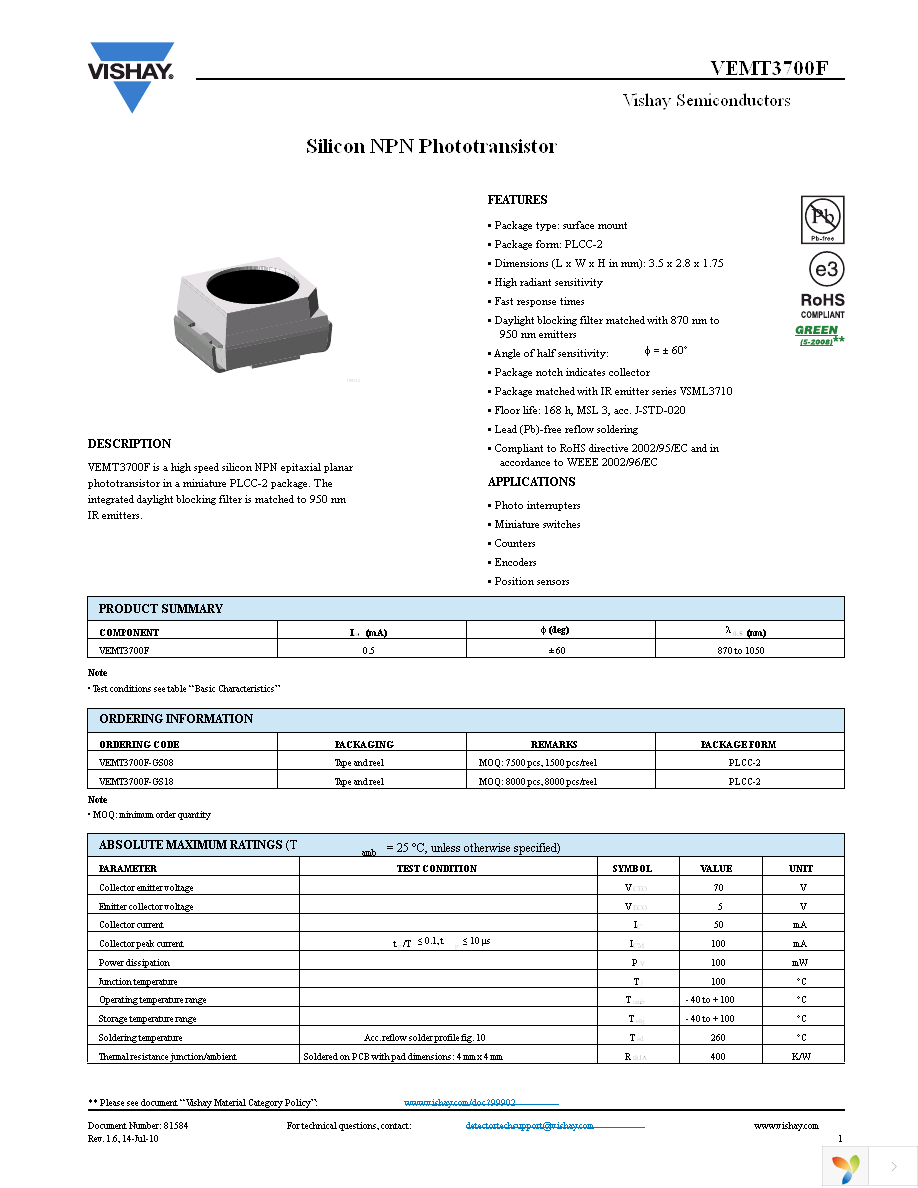 VEMT3700F-GS08 Page 1