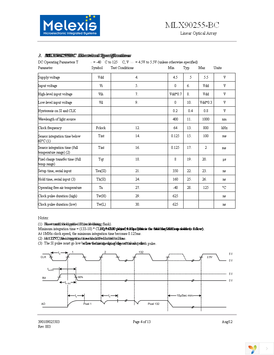 MLX90255KXA-BCR-000-RE Page 4