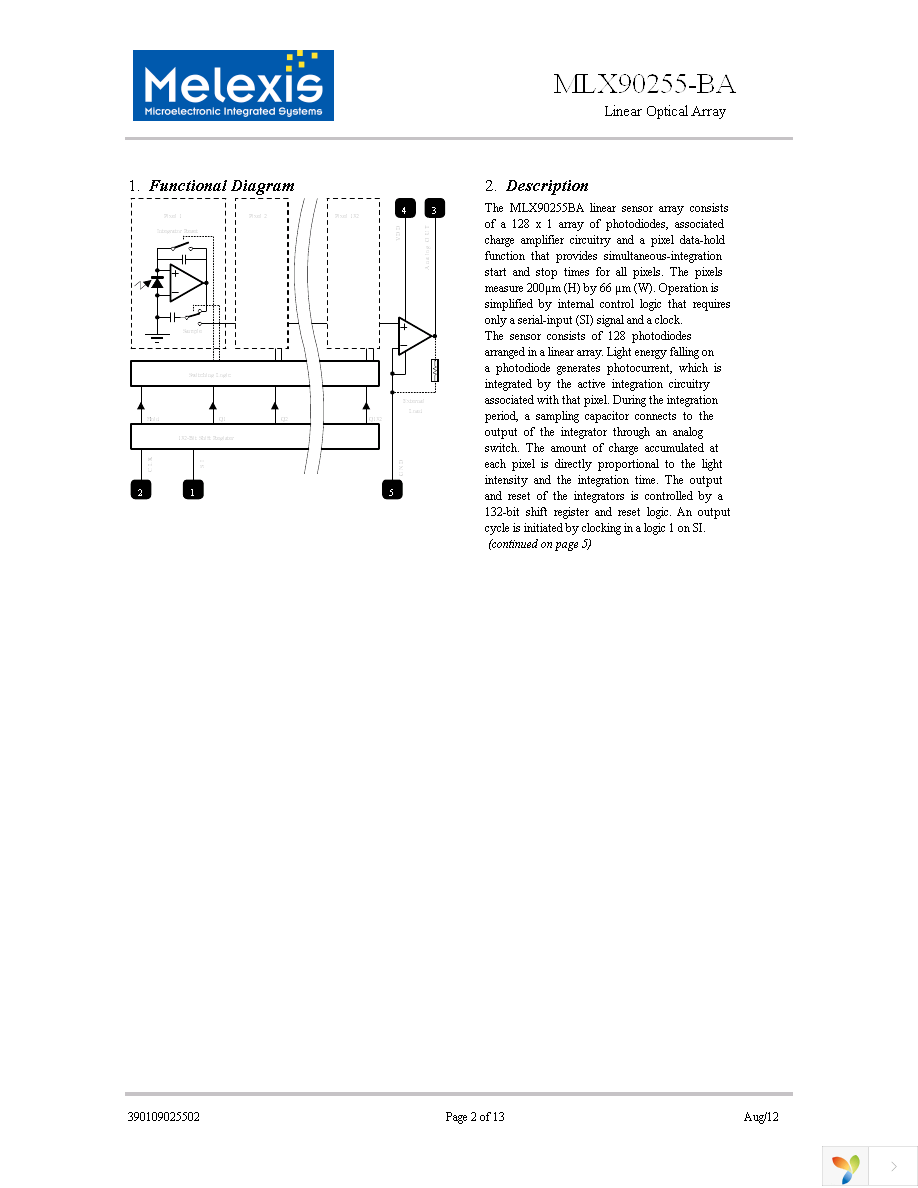 MLX90255KWB-BAM-000-TR Page 2