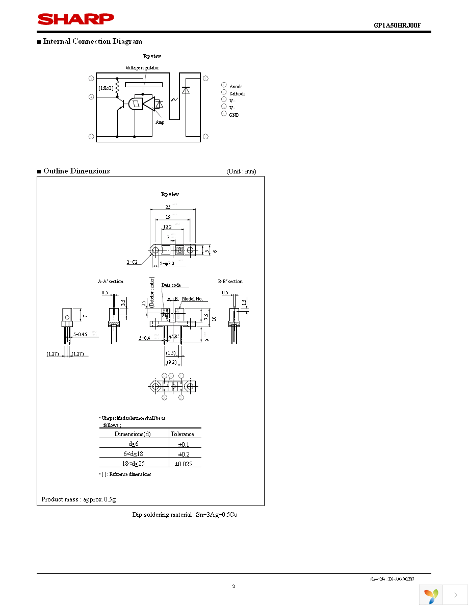 GP1A50HRJ00F Page 2