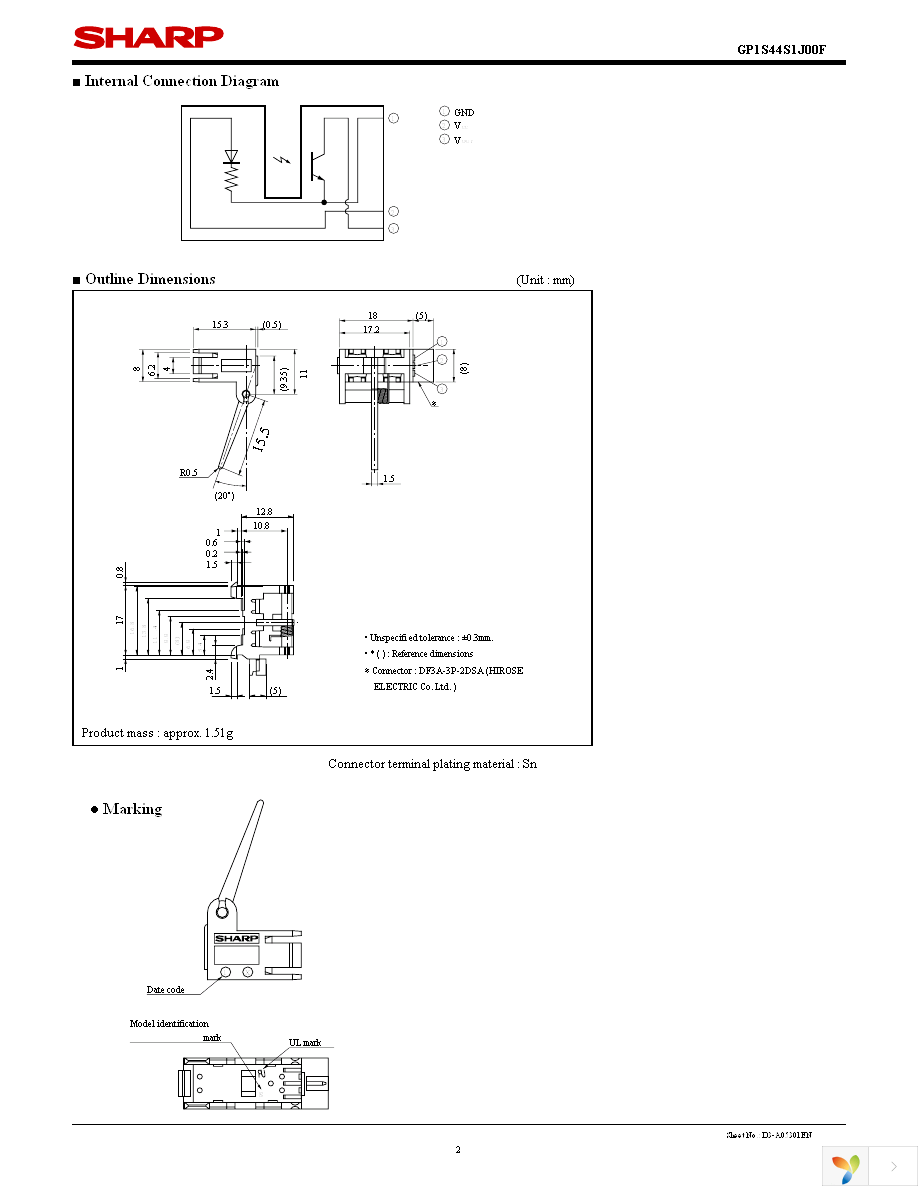 GP1S44S1J00F Page 2