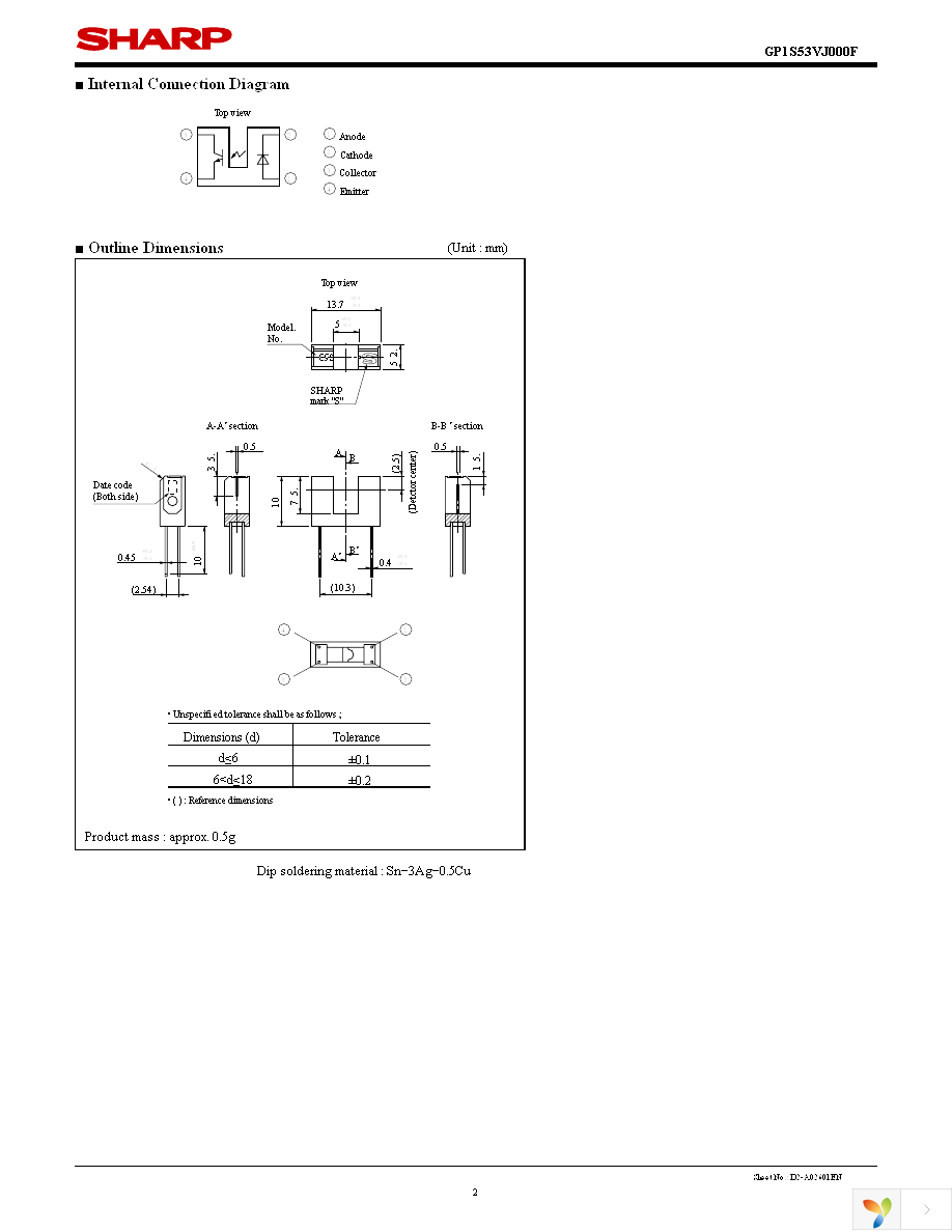 GP1S53VJ000F Page 2