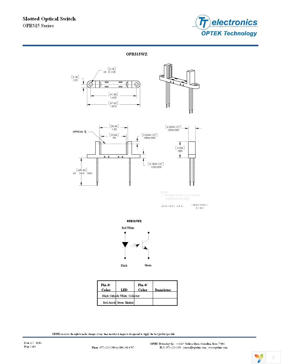 OPB315L Page 2