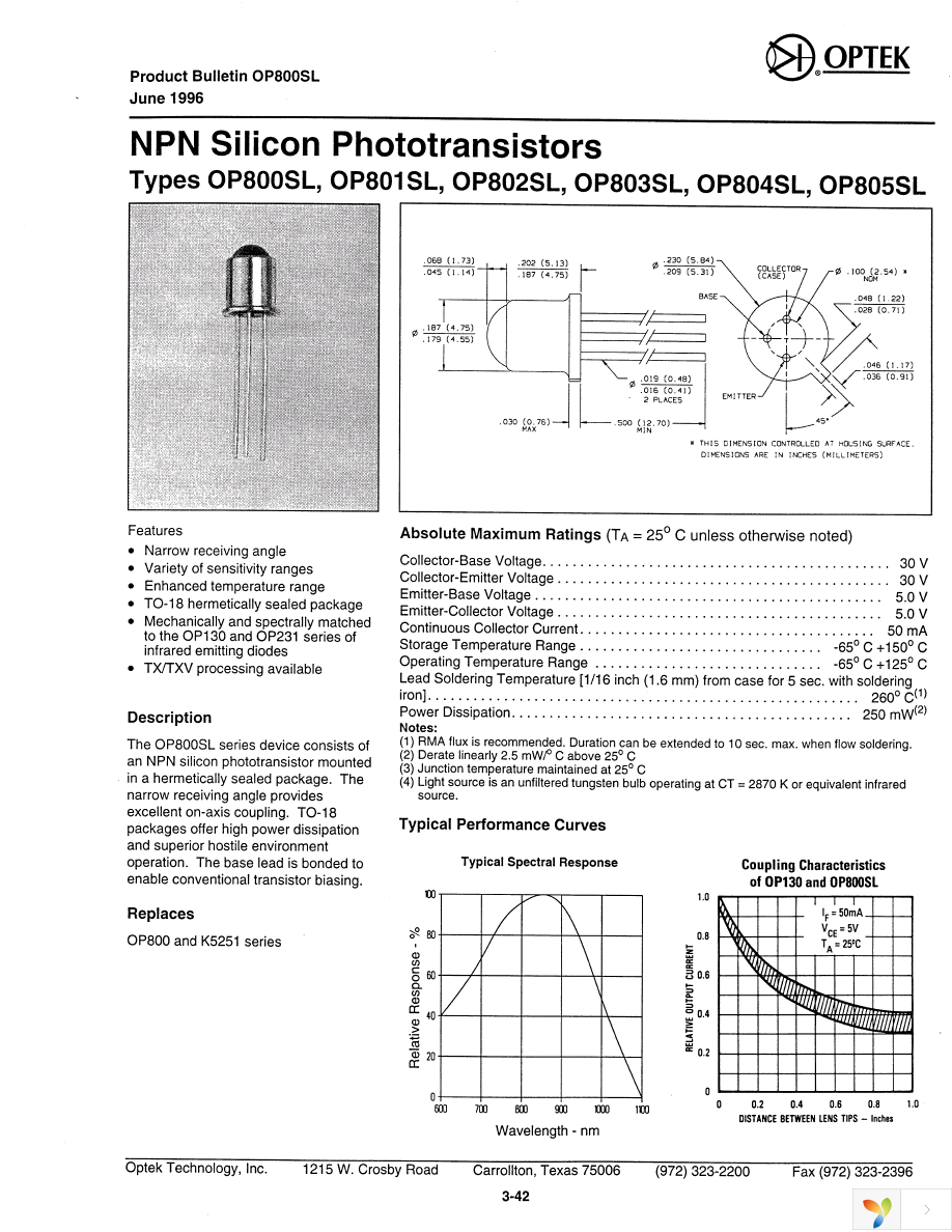 OP805SL Page 1