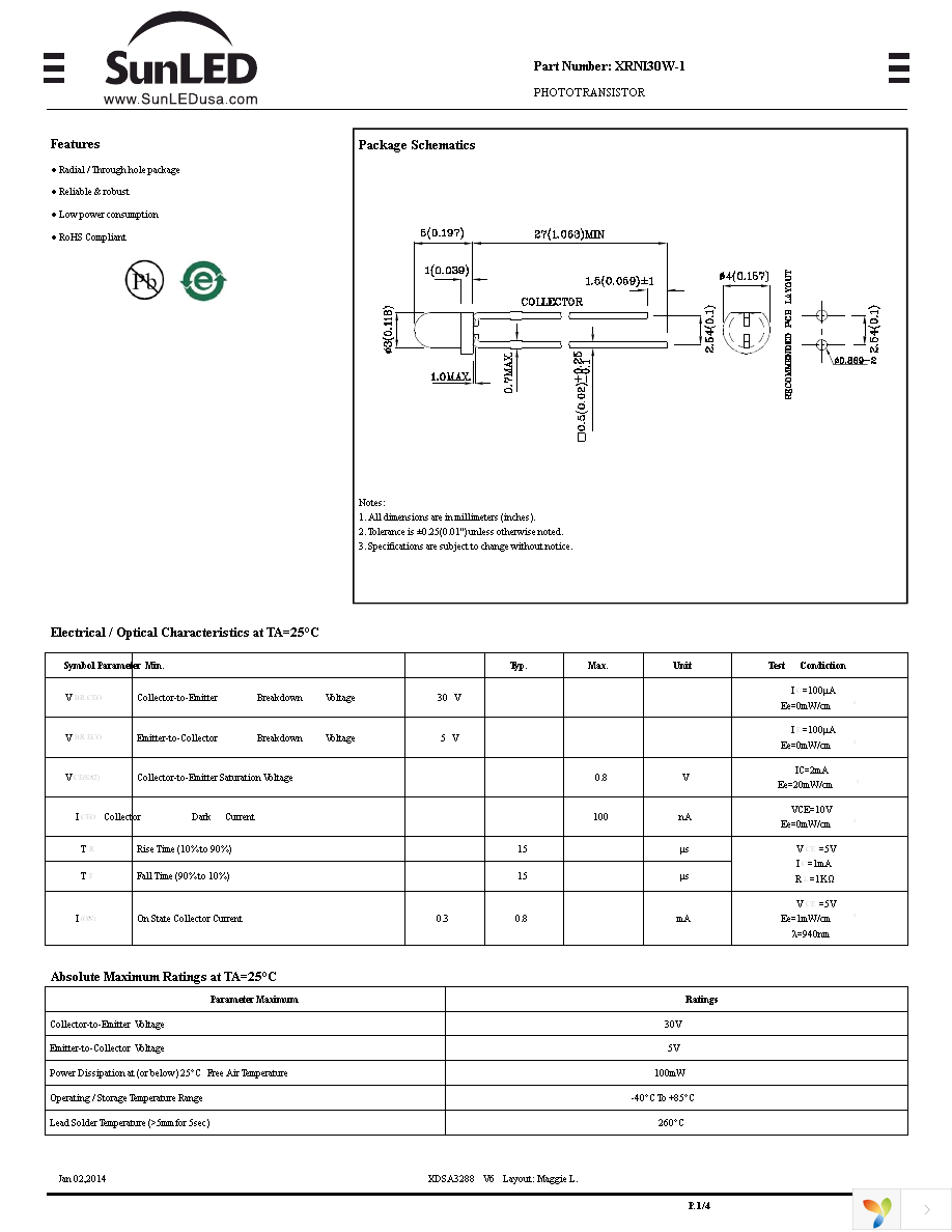 XRNI30W-1 Page 1