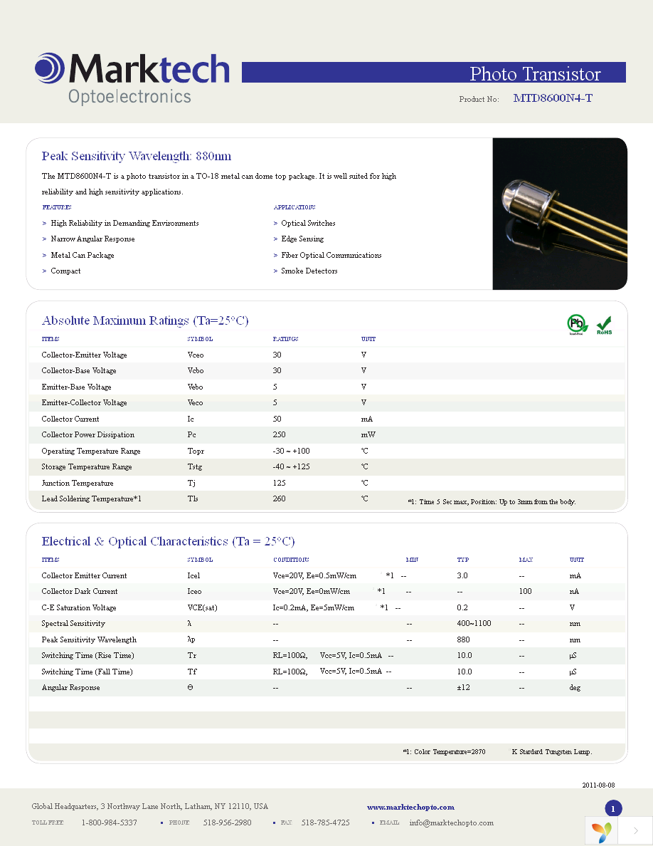 MTD8600N4-T Page 1