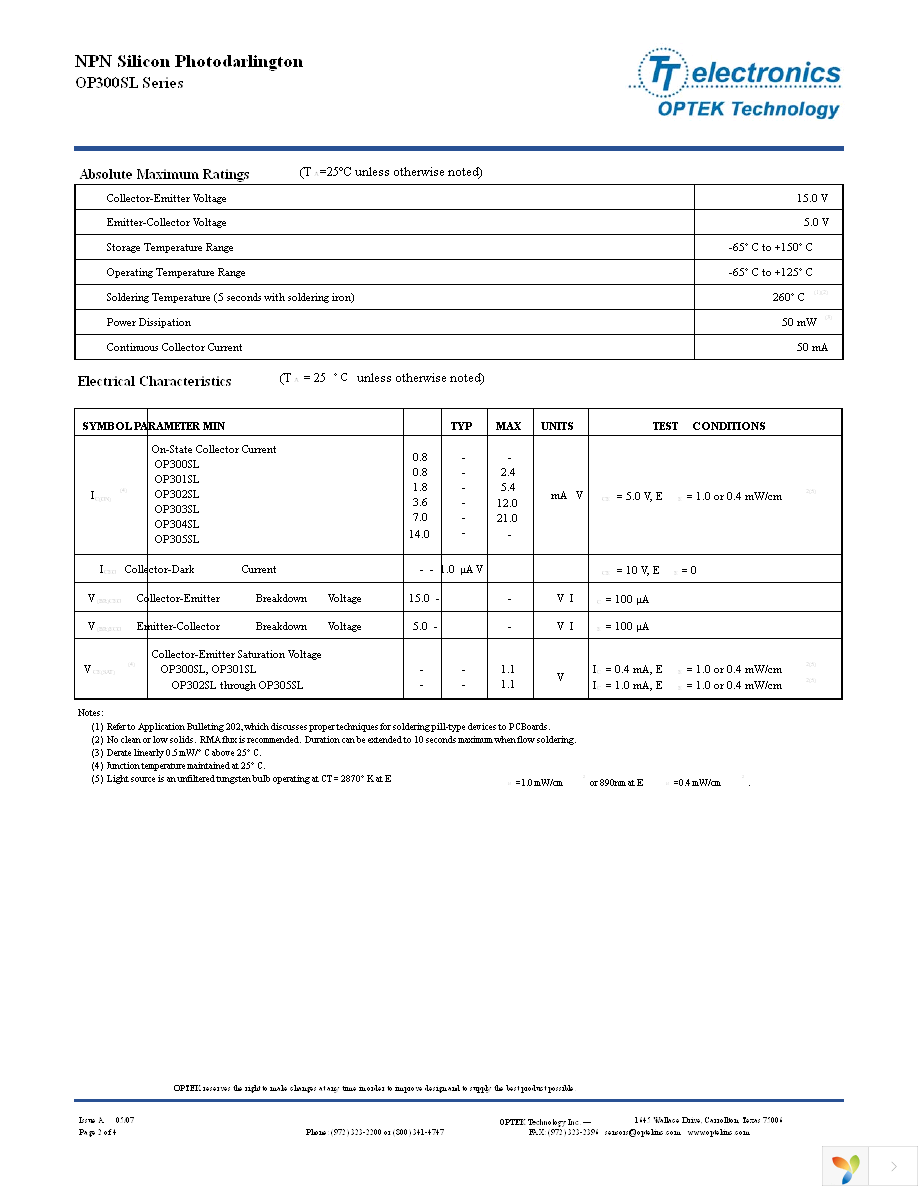 OP304SL Page 2