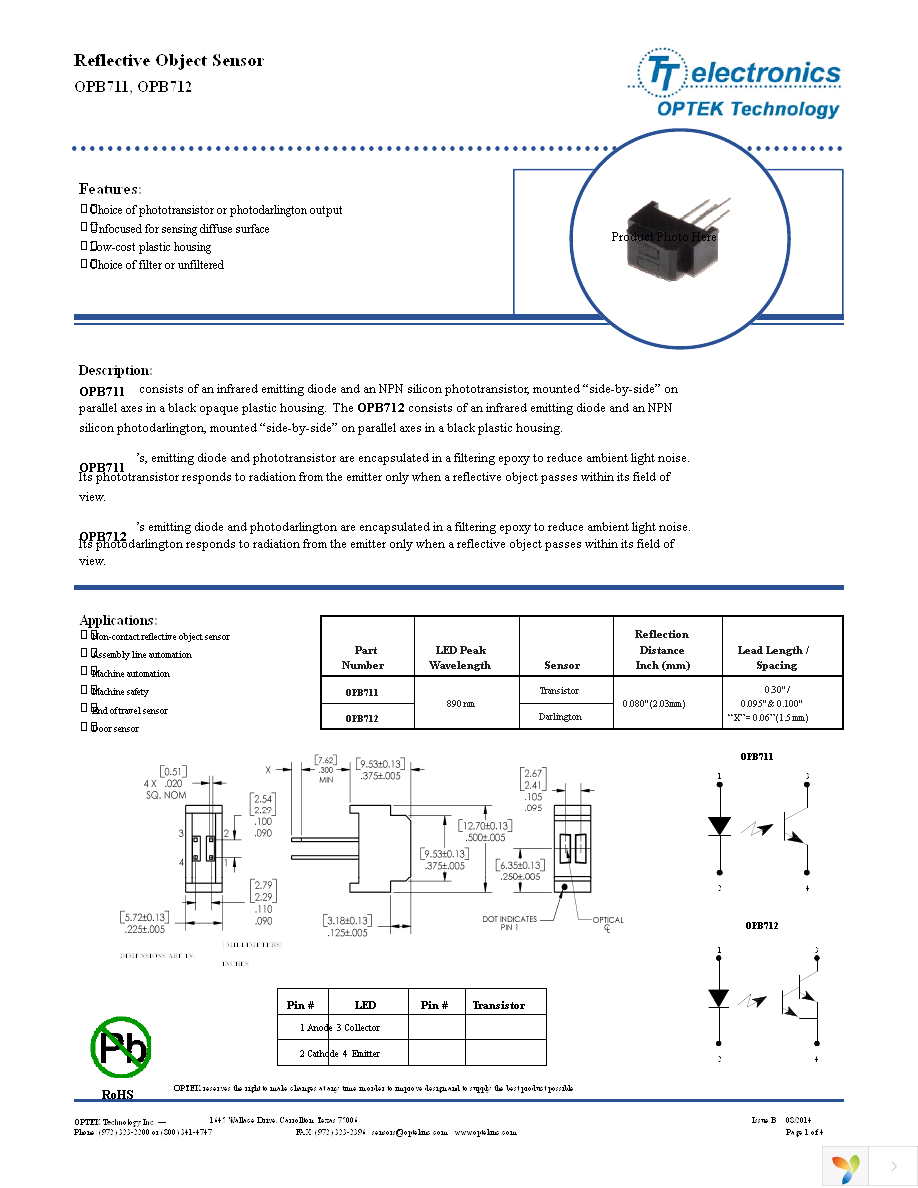 OPB711 Page 1