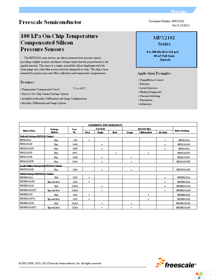 MPXM2102A Page 1