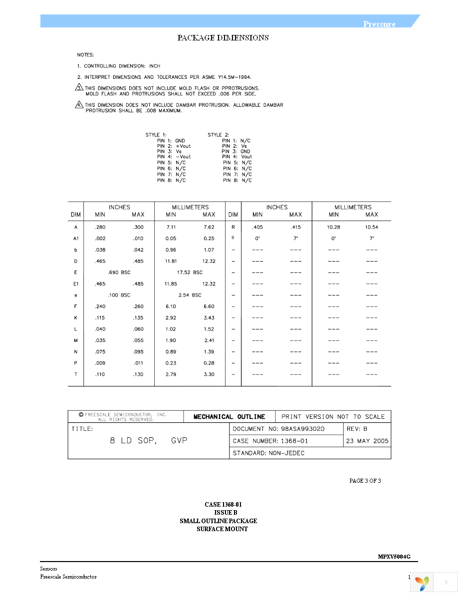 MPXV5004GP Page 13