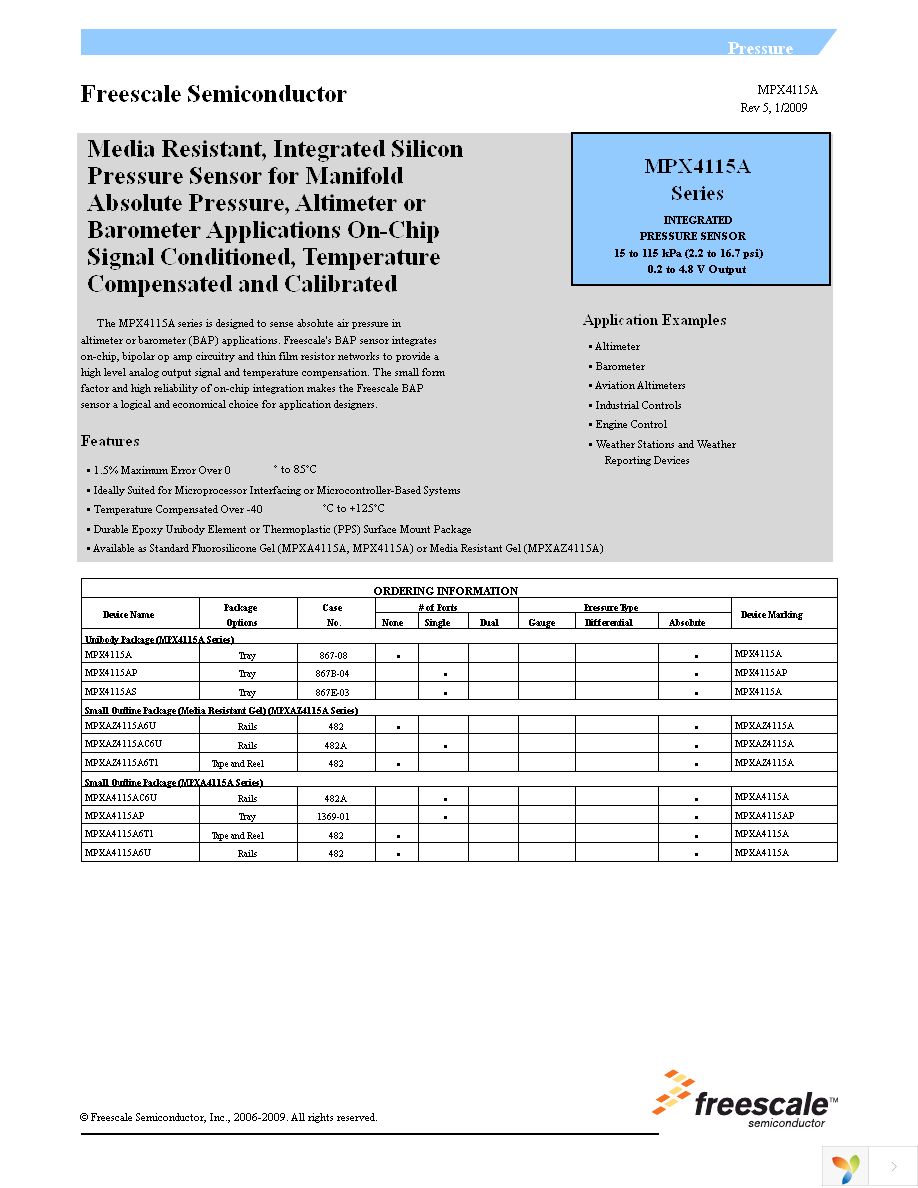 MPXA4115A6U Page 1