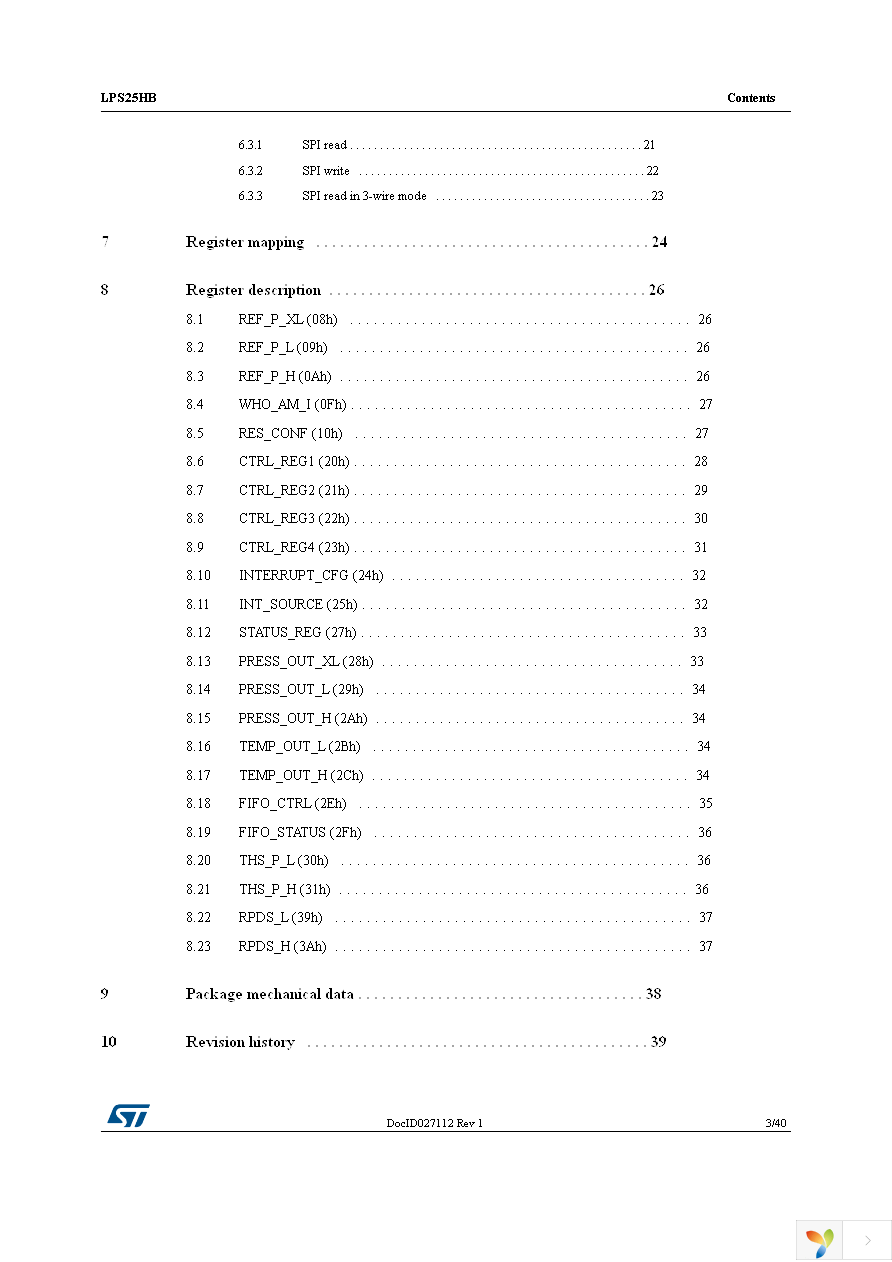 LPS25HBTR Page 3